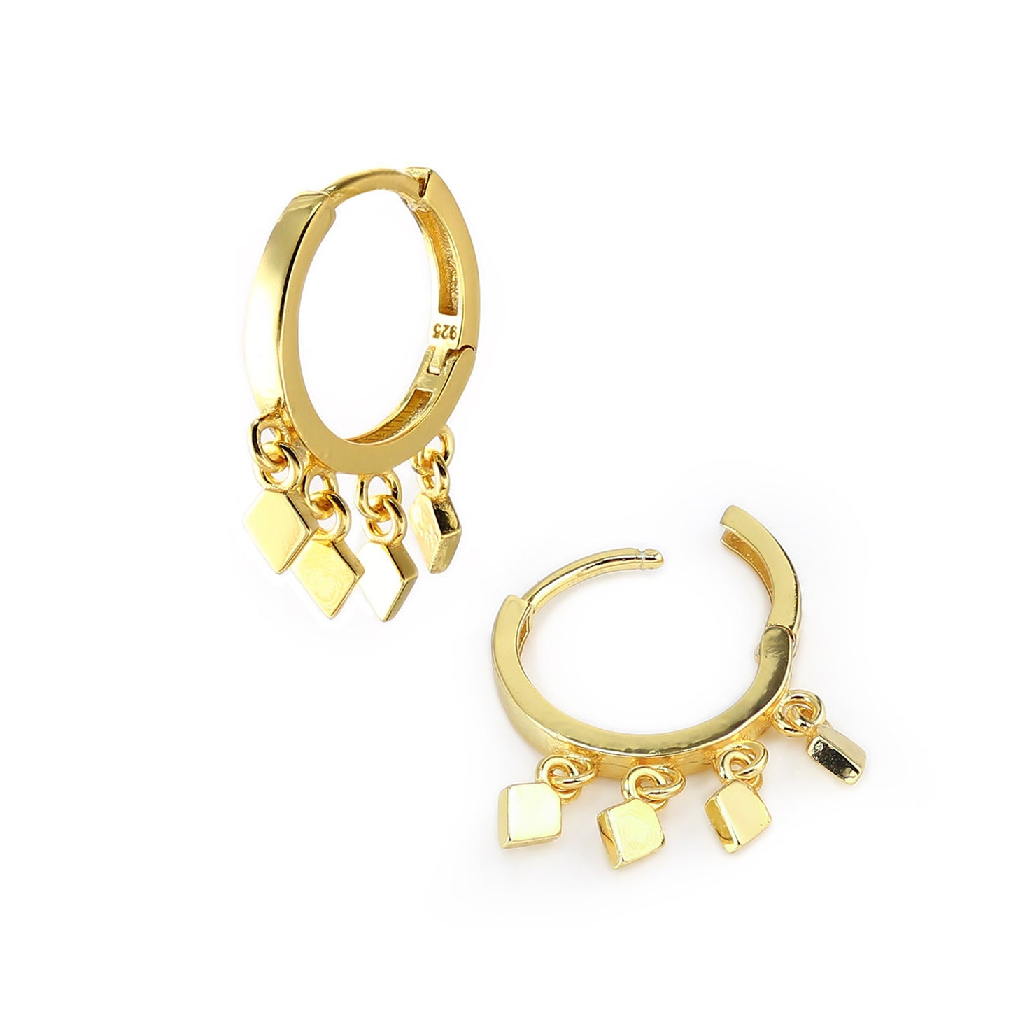 Dia Shaker Hoops in GOLD