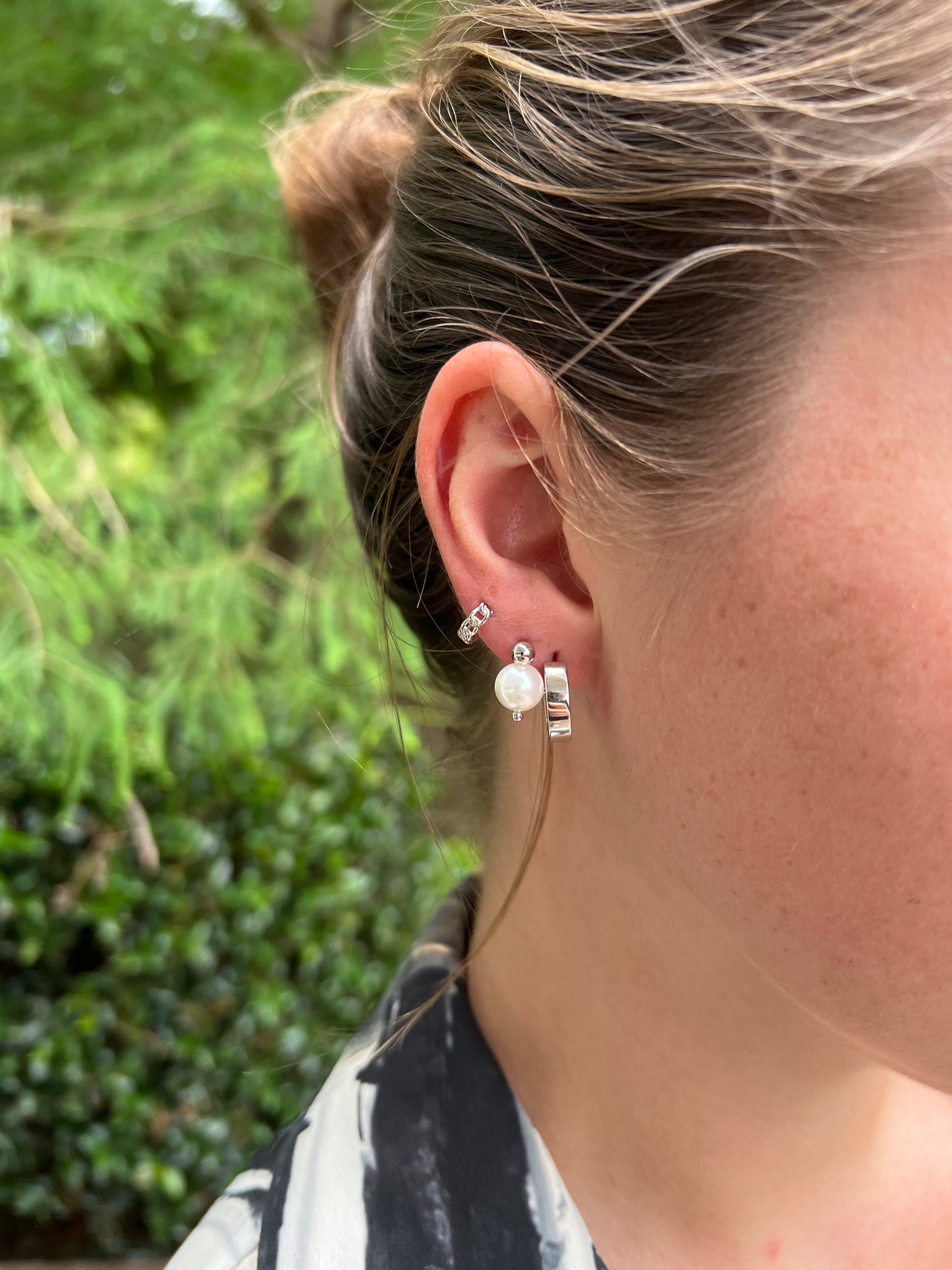 Skylar Pearl Studs in SILVER