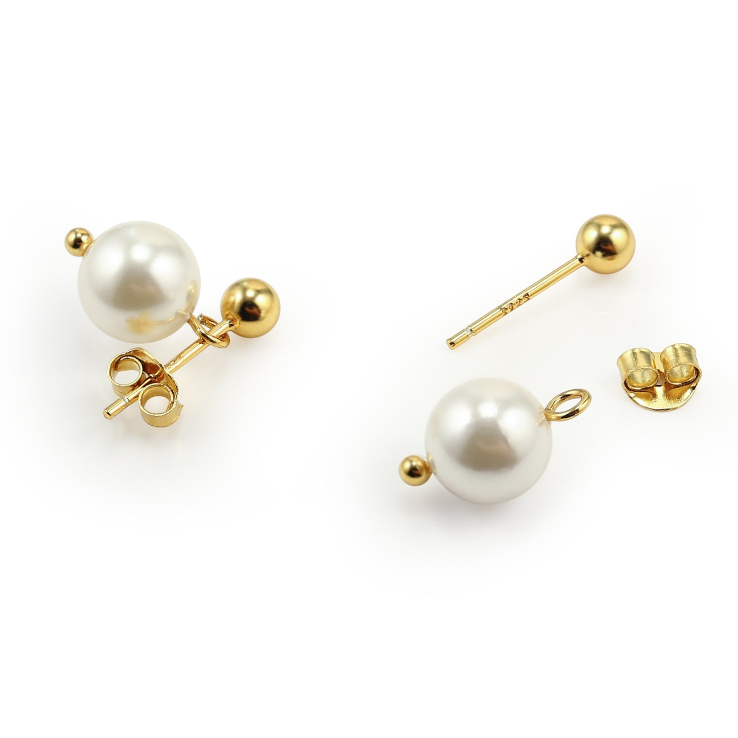 Skylar Pearl Studs in GOLD