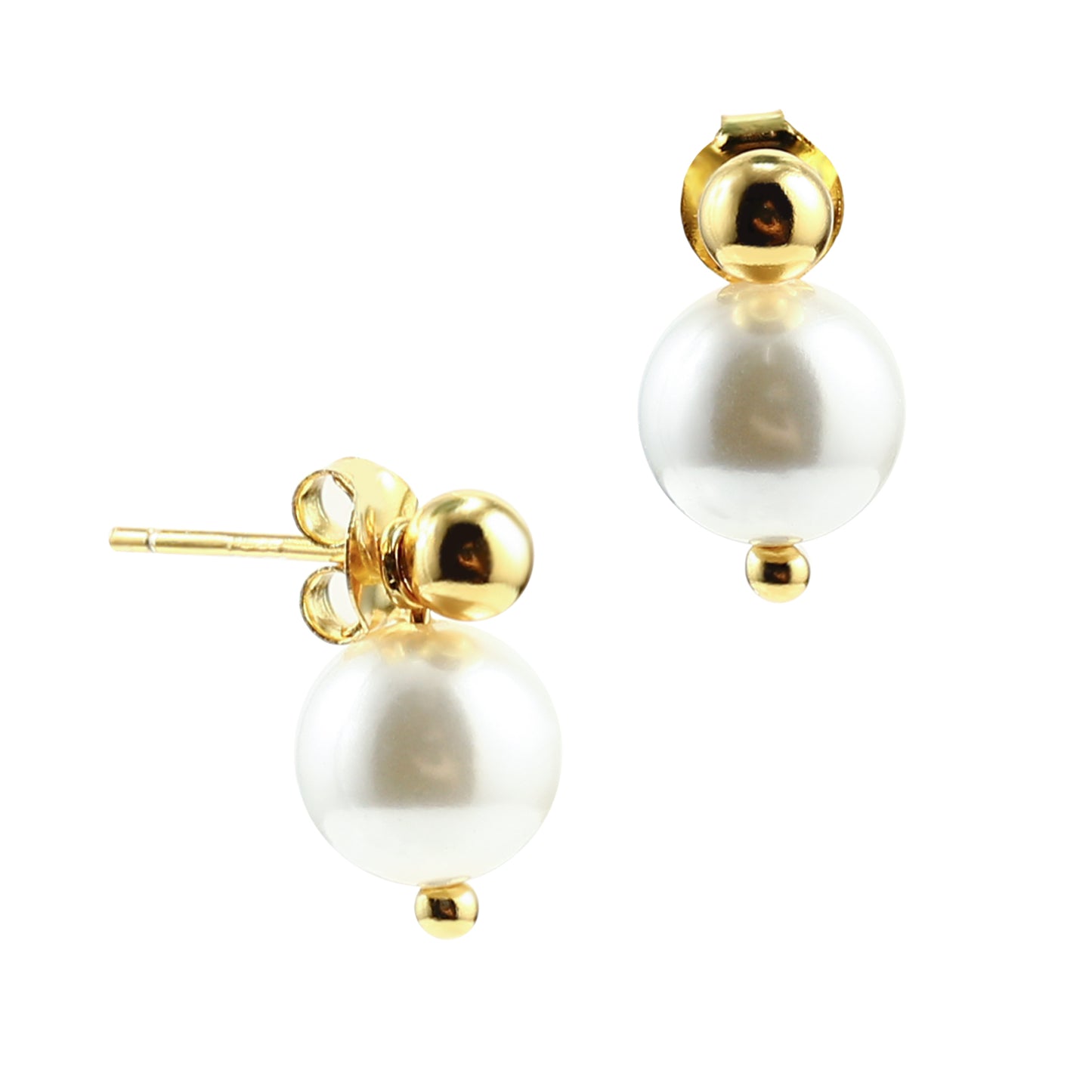 Skylar Pearl Studs in GOLD