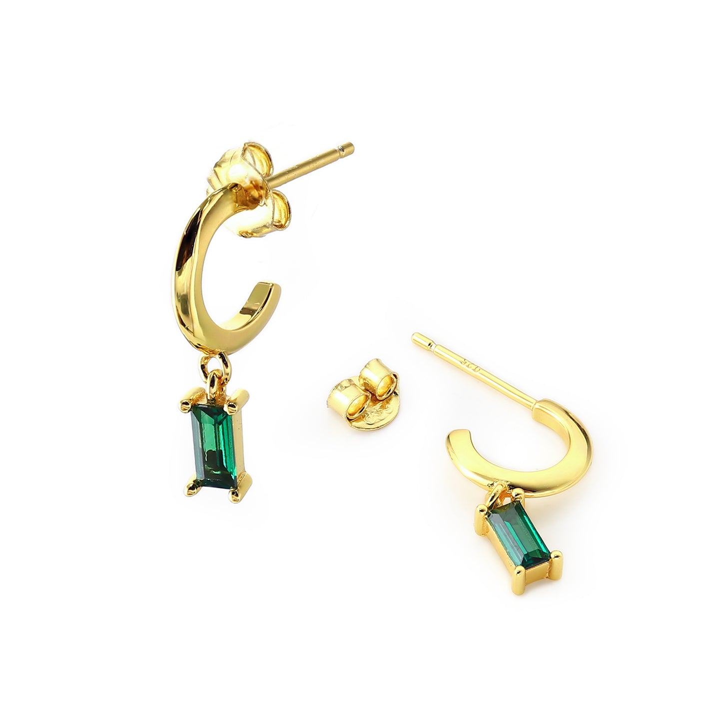 Miller Stone Hoops in GOLD