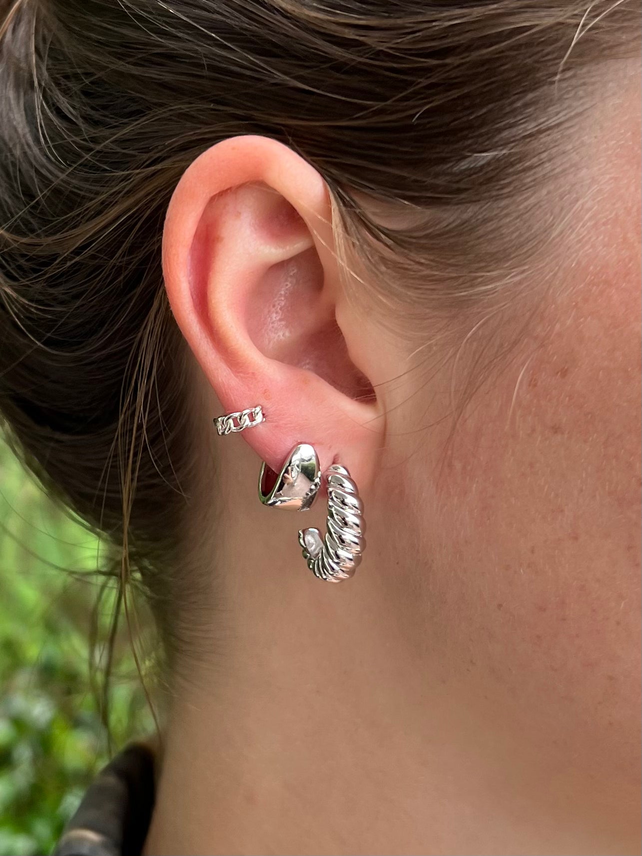 Blair Wide Hoops in SILVER