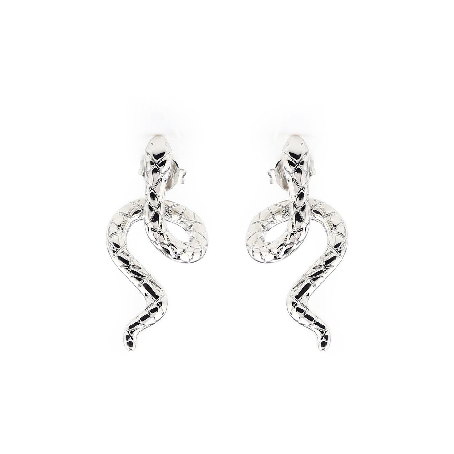 Serpenti Studs in SILVER