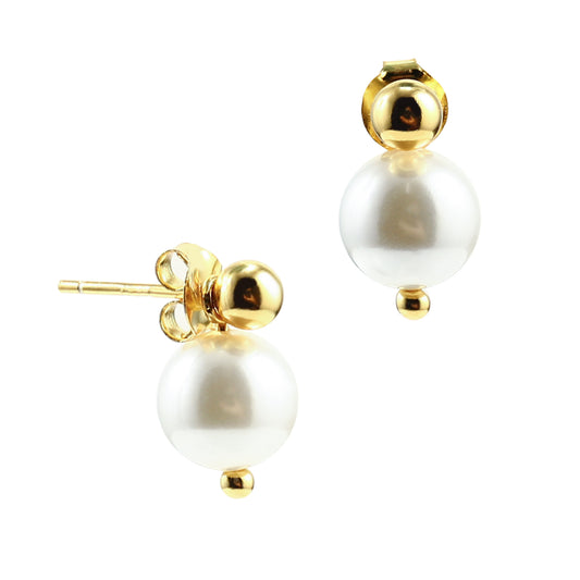 Skylar Pearl Studs in GOLD