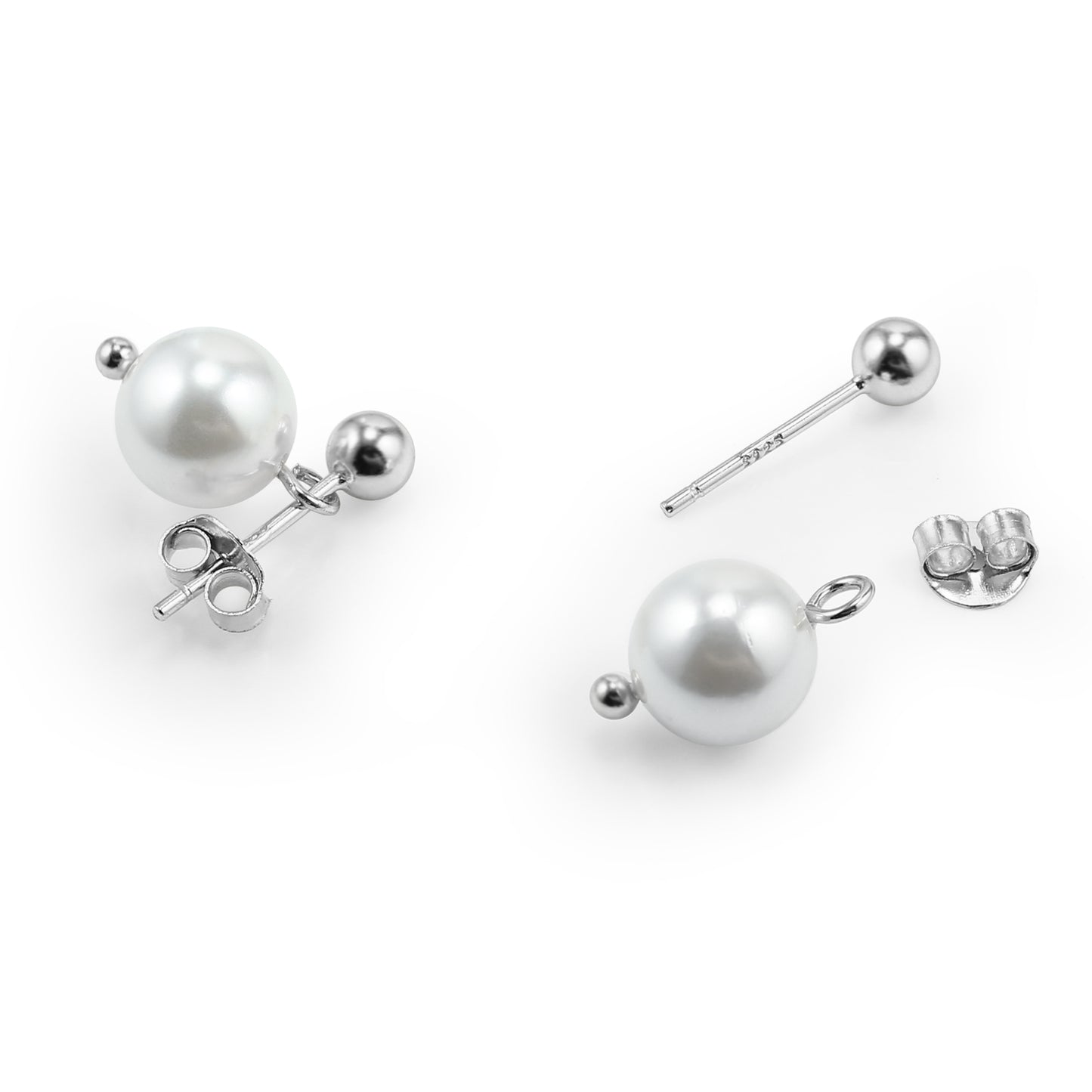 Skylar Pearl Studs in SILVER