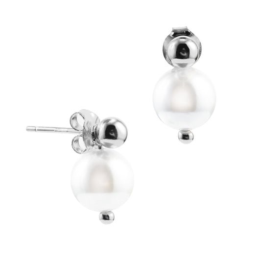 Skylar Pearl Studs in SILVER
