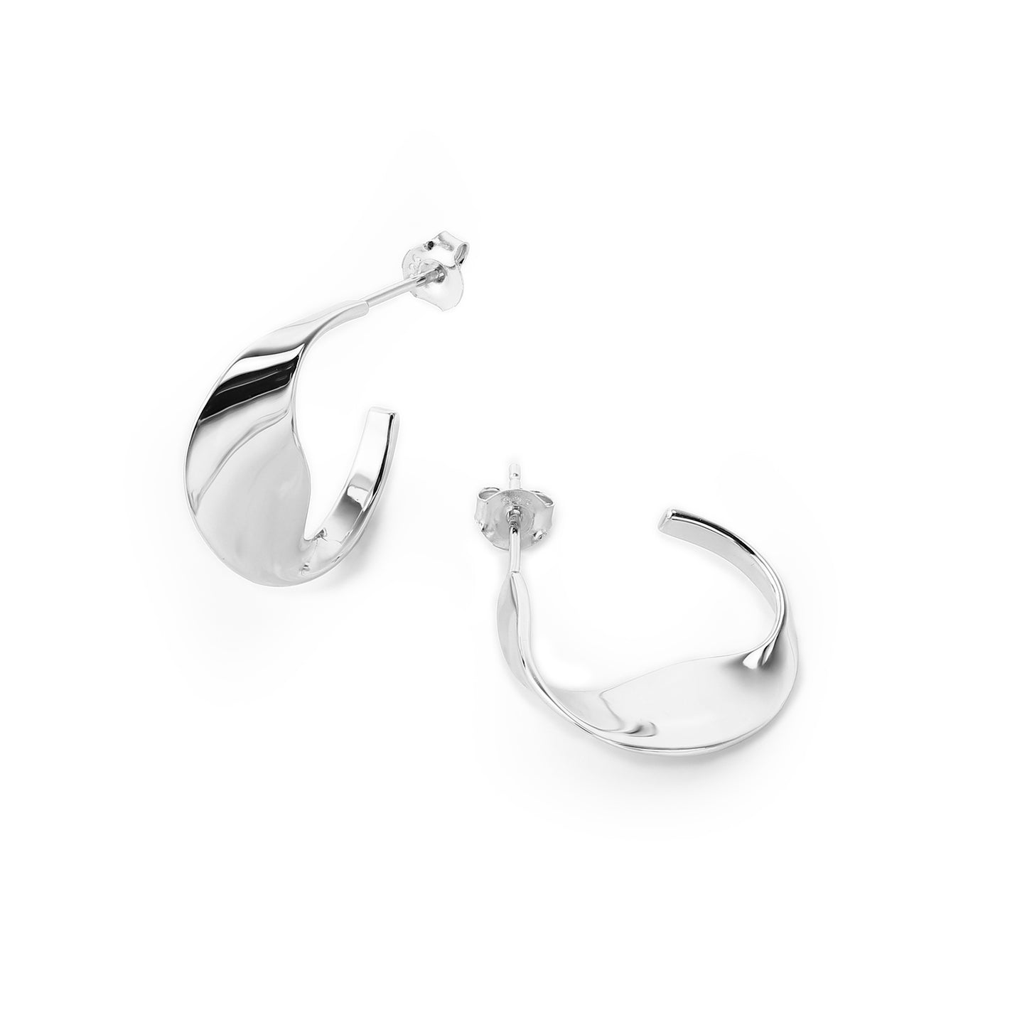 Willow Twisted Hoops in SILVER