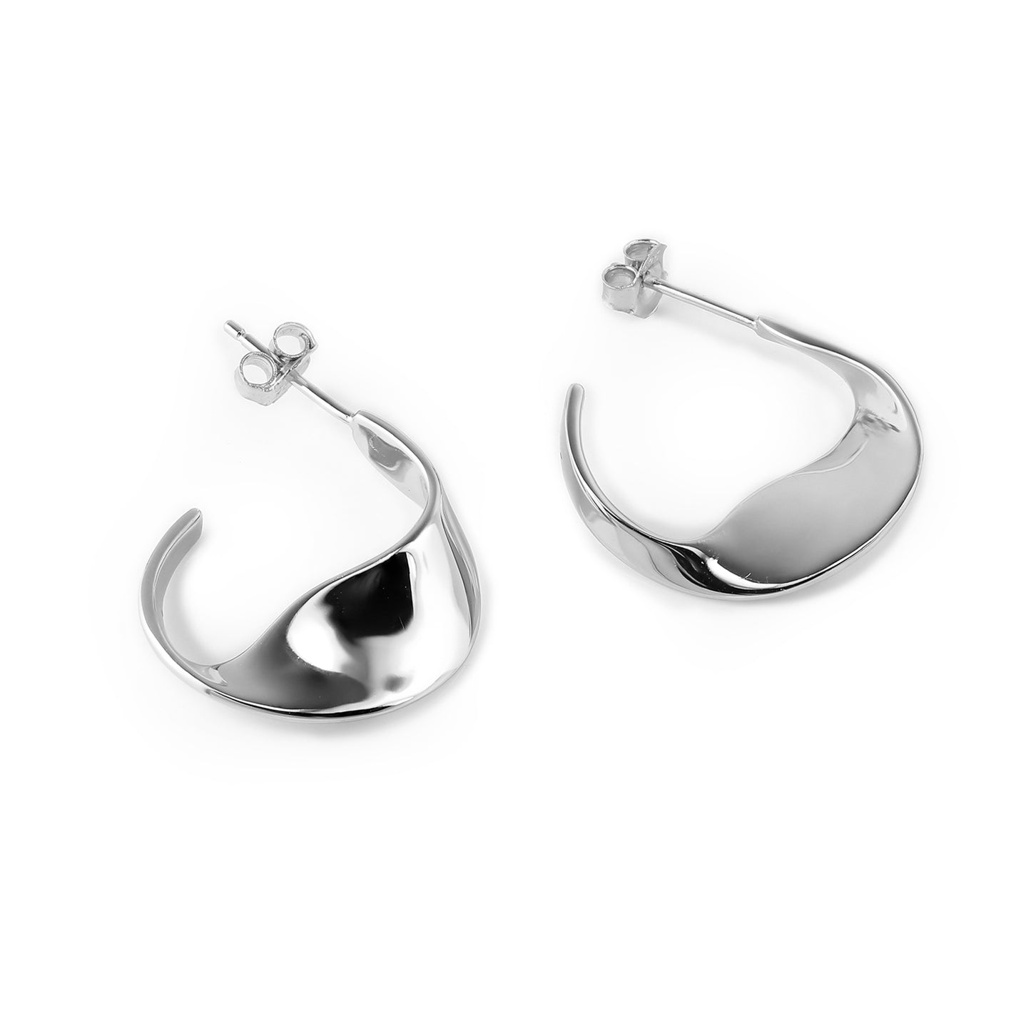 Willow Twisted Hoops in SILVER